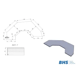 Table de travail de cuisine BHS-HoReCa BHS-ZJ22-1184-250/70/4