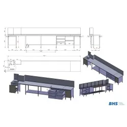 Table de travail de cuisine BHS-HoReCa NN151