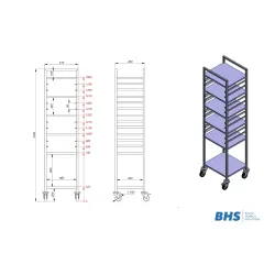 Chariot en acier inoxydable BHS-HoReCa NN150