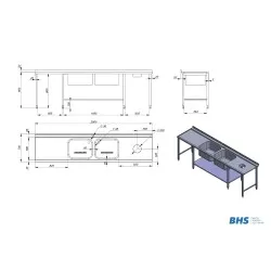 Mobilier pour zone de plonge BHS-HoReCa NN70