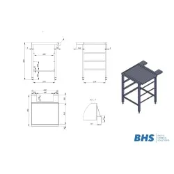 Mobilier pour zone de plonge BHS-HoReCa NN72