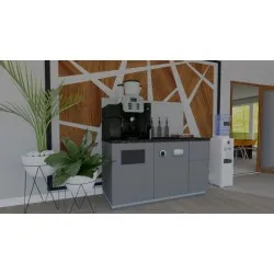 Table pour machine à café Grey, réalisée à la commande BHS-HoReCa