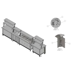 Installation d'un système modulaire et dessins BHS-HoReCa RAS-MOD