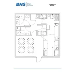 Plan de conception de pizzeria de 60 m² BHS-HoReCa RAS-Pizzeria60m2