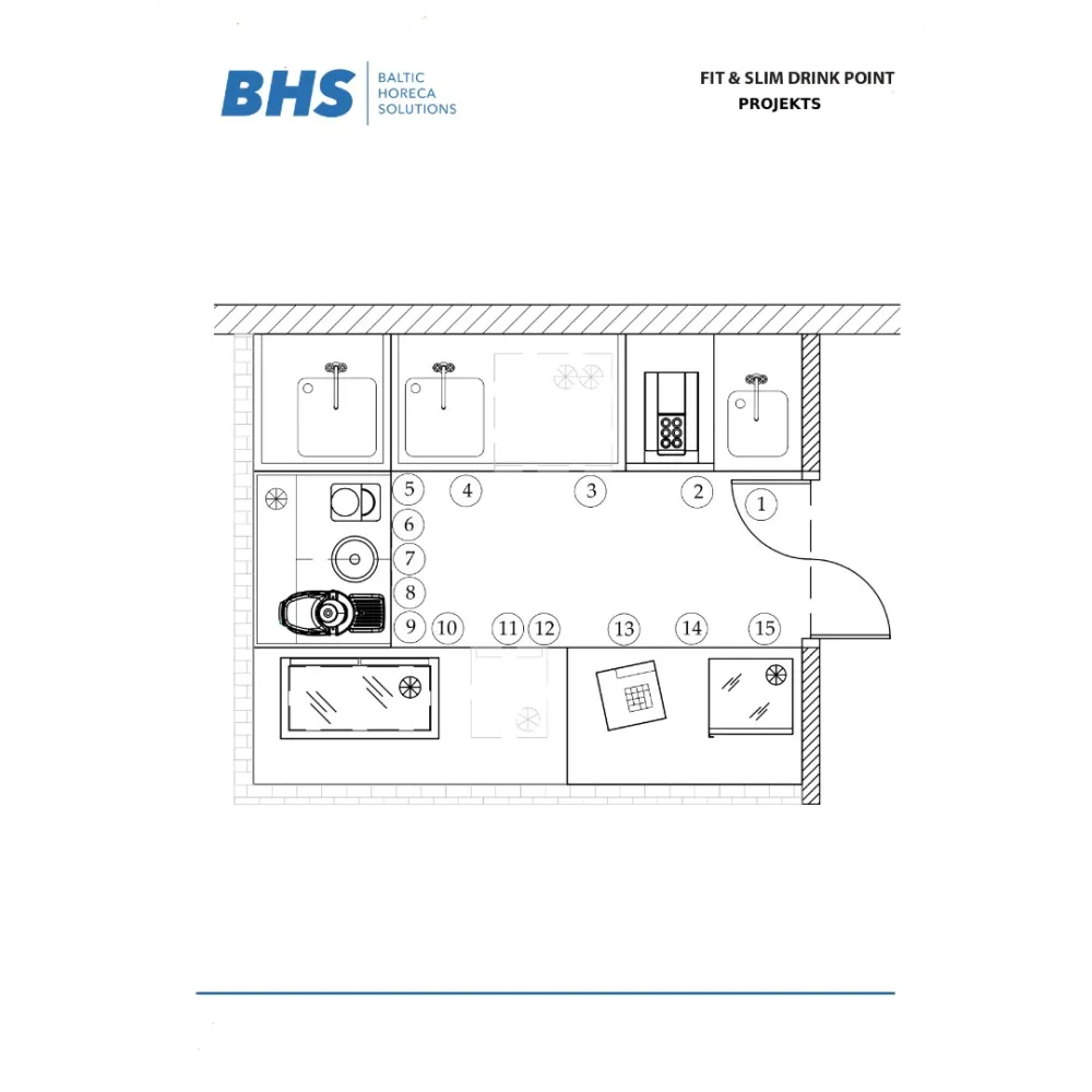 Plan de conception de point de boissons fit & slim BHS-HoReCa