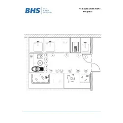 Plan de conception de point de boissons fit & slim BHS-HoReCa
