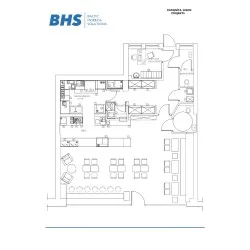 Plan de conception de café de 100 m² BHS-HoReCa RAS100m2