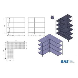 Rangement en acier inoxydable BHS-HoReCa XKJ23-0008-195/70/18