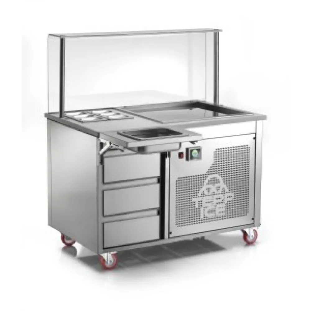Station teppanyaki et réfrigération CASTA TRICE1200