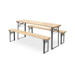 Table, chaise ou banc pliant BHS-HoReCa ZP/WOODY.STRONG.2250.2/NP/STM
