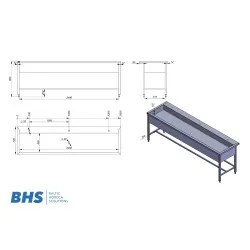 Solution non standard pour la plonge BHS-HoReCa ZJ22-1188-260/70/90