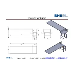 Table de travail de cuisine BHS-HoReCa RAS104