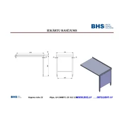 Table de travail de cuisine BHS-HoReCa RAS105