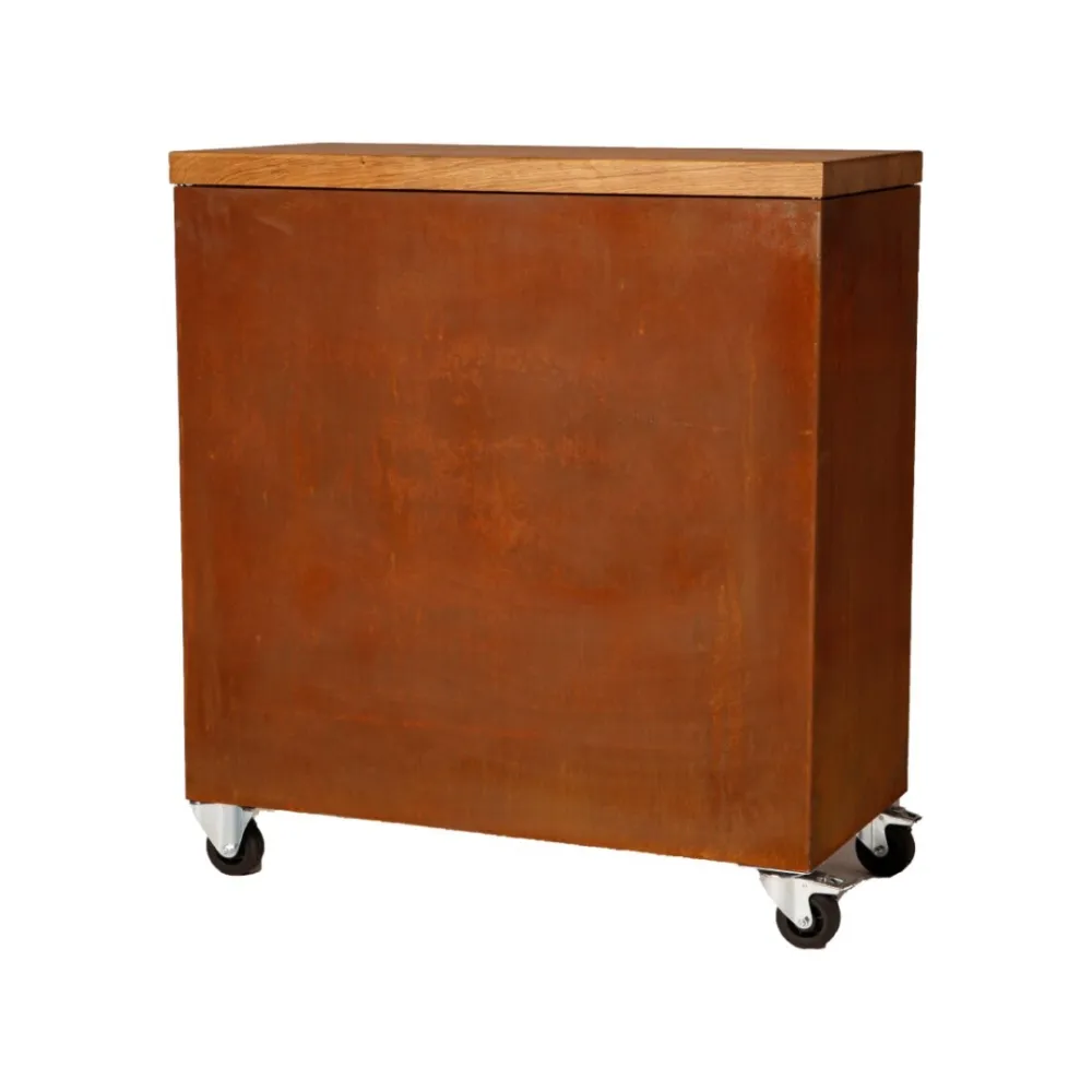Table de travail avec cadre ouvert et roues pour grills OnFire BHS-HoReCa BHS-TCR