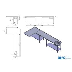 Table de travail de cuisine BHS-HoReCa NN82