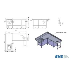 Mobilier pour zone de plonge BHS-HoReCa NN85