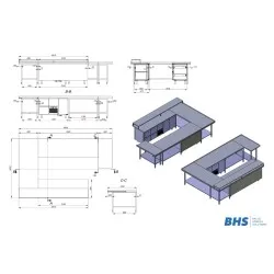 Table de travail de cuisine BHS-HoReCa NN83