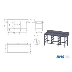 Mobilier pour zone de plonge BHS-HoReCa NN84