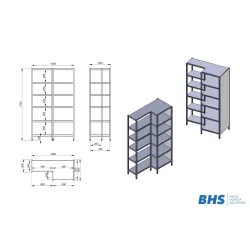 Rangement en acier inoxydable BHS-HoReCa NN76