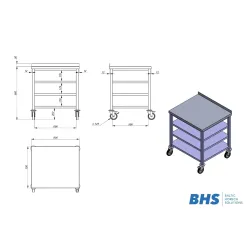 Table de travail de cuisine BHS-HoReCa NN62