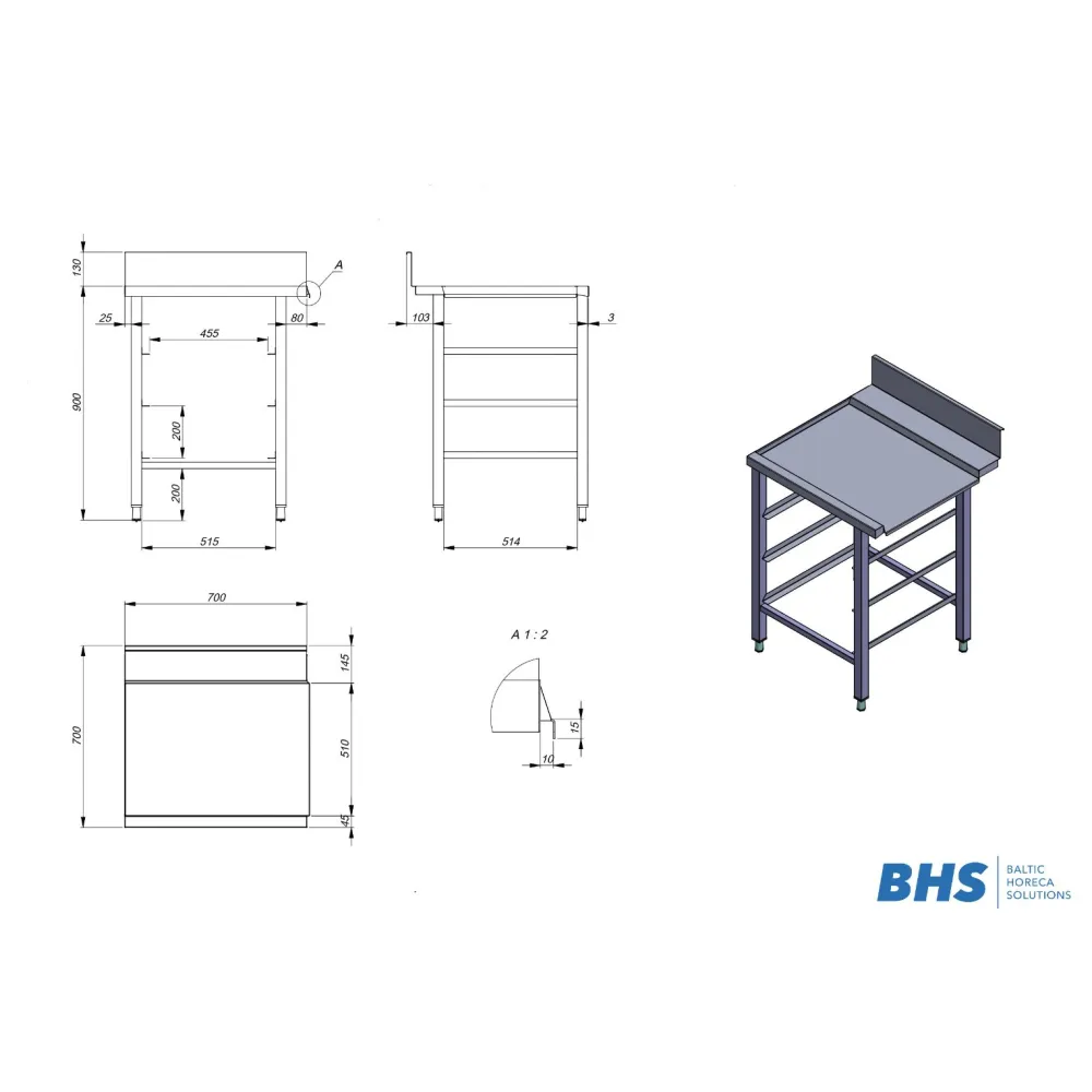 Mobilier pour zone de plonge BHS-HoReCa NN77