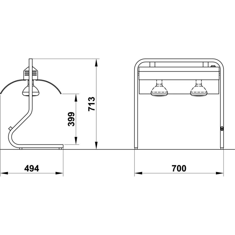 Lampe pour zone de service ROCAM 03600AL2REDIN