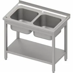 Table facile à monter avec 2 éviers GREDIL 954586100