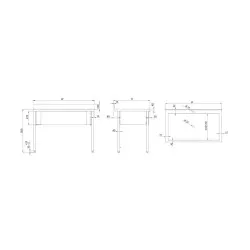 Table facile à monter avec bac, profondeur 600 mm GREDIL 951336080