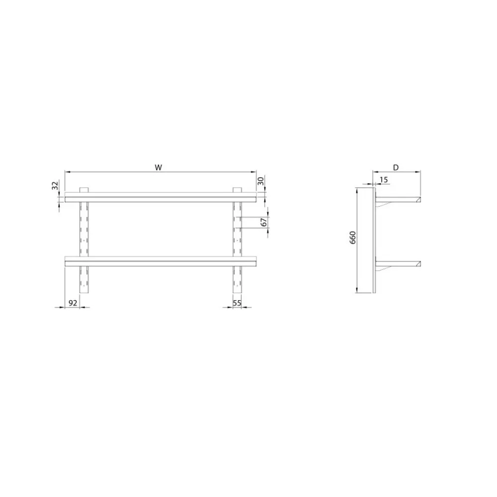 Étagère murale double GREDIL 951773120