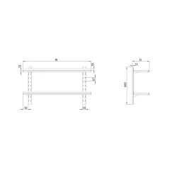 Étagère murale double GREDIL 951773100