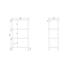 Étagère facile à assembler, profondeur 400 mm GREDIL 951884080