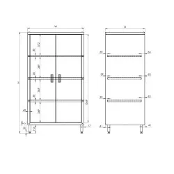 Armoire facile à monter avec portes, profondeur 600 mm GREDIL 951526080S