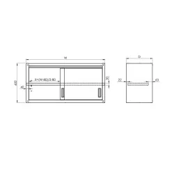 Armoire murale facile à monter, profondeur 300 mm GREDIL 951723080