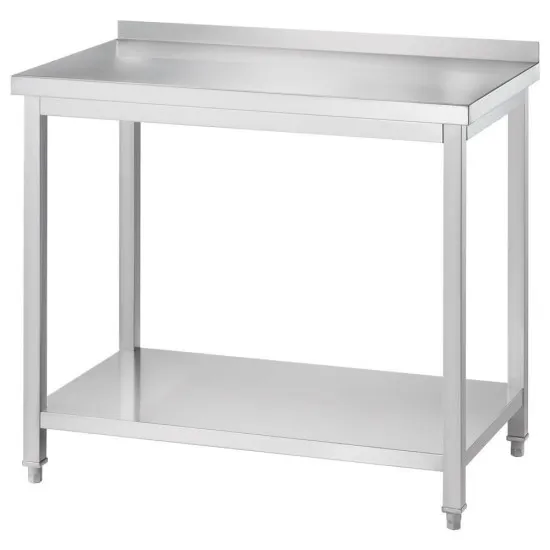 GREDIL Tables en acier inoxydable avec étagère