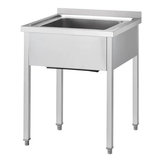 GREDIL Tables en acier inoxydable avec un évier sans étagère