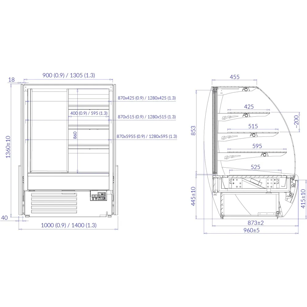Vitrine pâtissière IGLOO JA103K-c