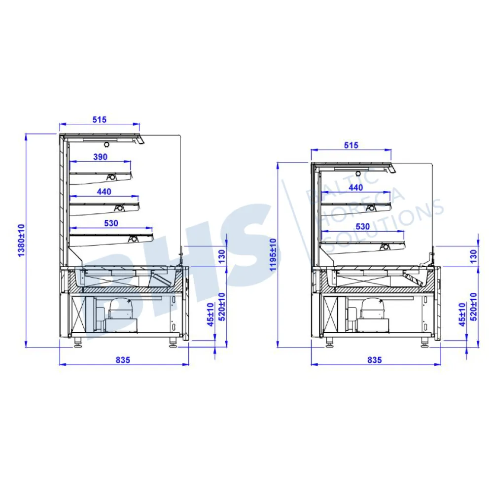 Vitrine pâtissière IGLOO CU102.3OP-c