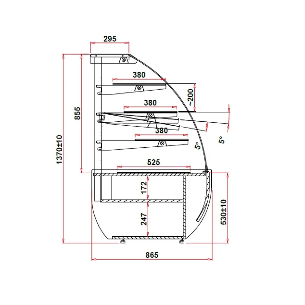 Vitrine pâtissière IGLOO JA102N