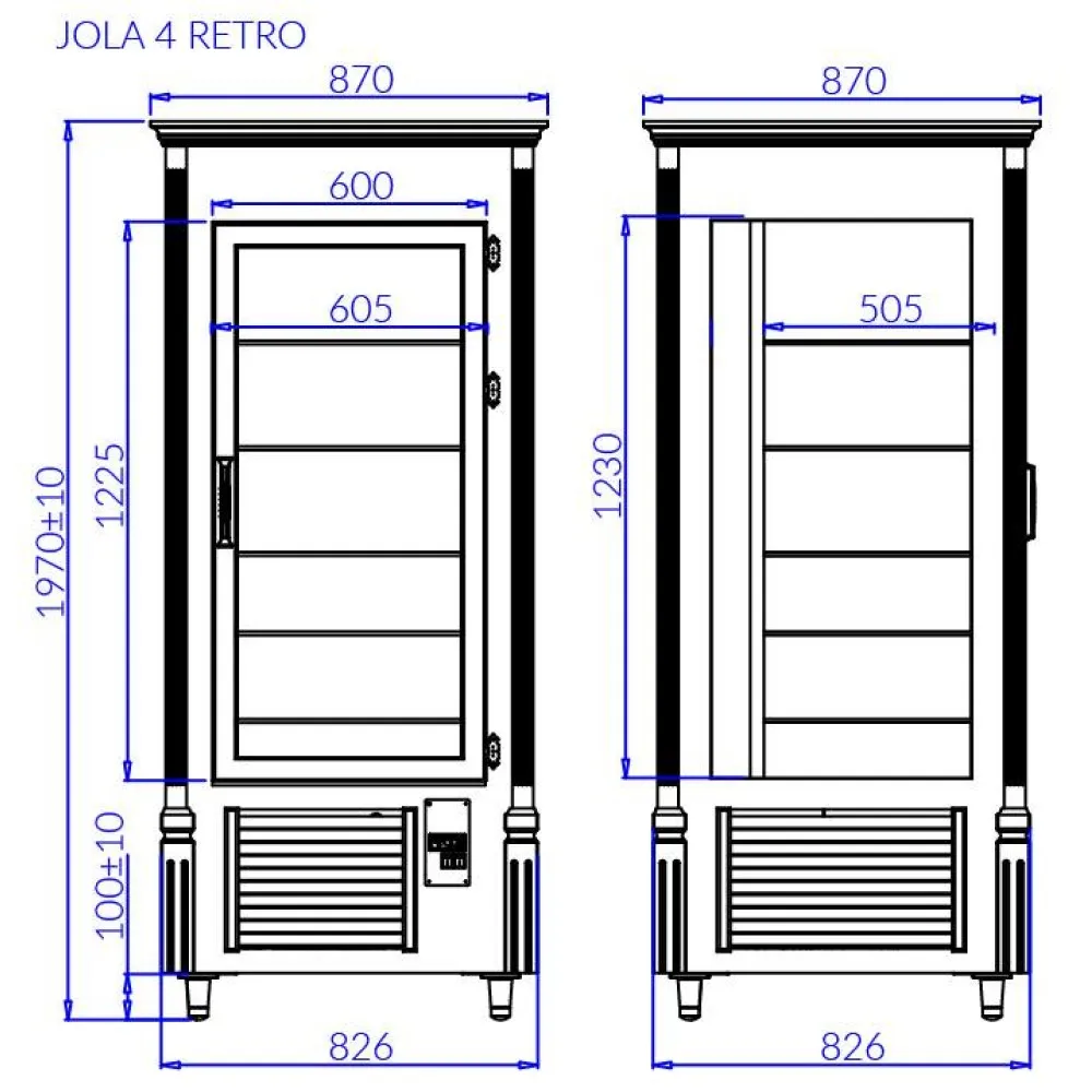Vitrine pâtissière IGLOO JO100RETRO
