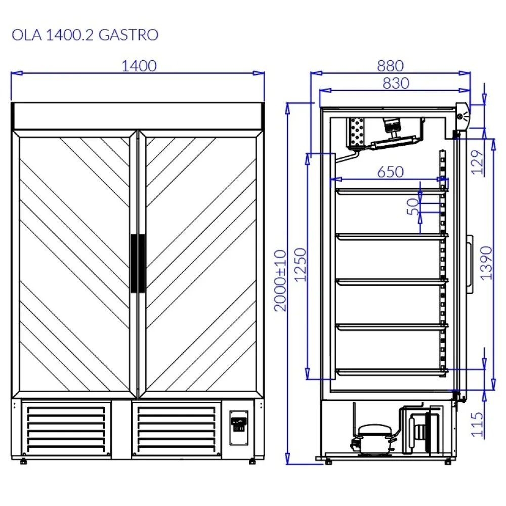 Vitrine réfrigérée IGLOO OL100.2/GASTRO