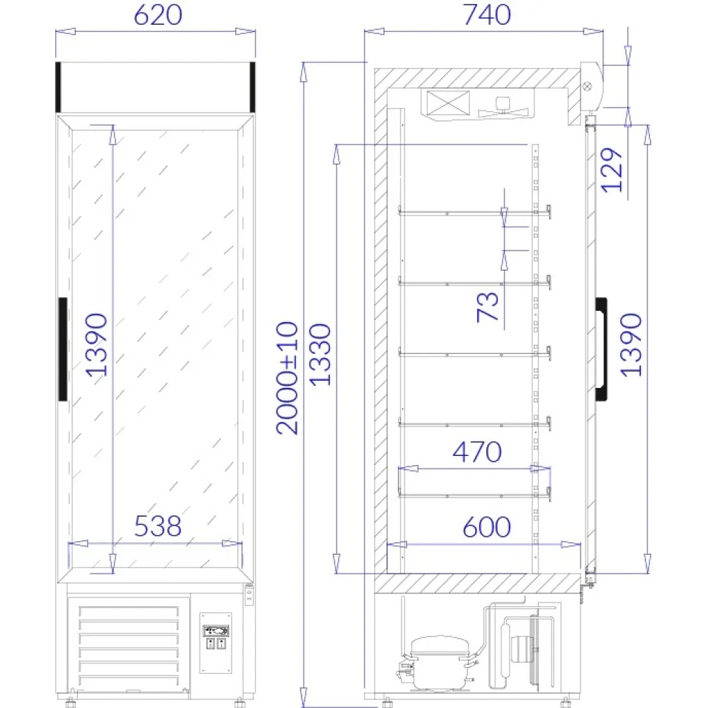 Armoire réfrigérée vitrée IGLOO EW100.1