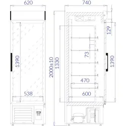 Armoire réfrigérée vitrée IGLOO EW100.1