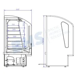 Petite vitrine de comptoir IGLOO MX100