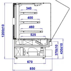 Vitrine pâtissière IGLOO PSTS60W