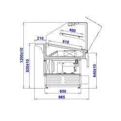 Vitrine de pâtisserie IGLOO PST90W-c