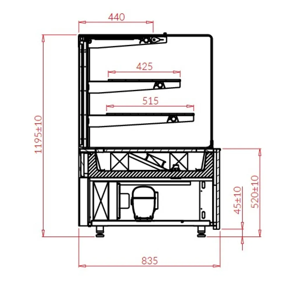 Vitrine pâtissière IGLOO GC102.2-c