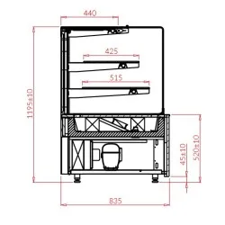 Vitrine pâtissière IGLOO GC103.2-c