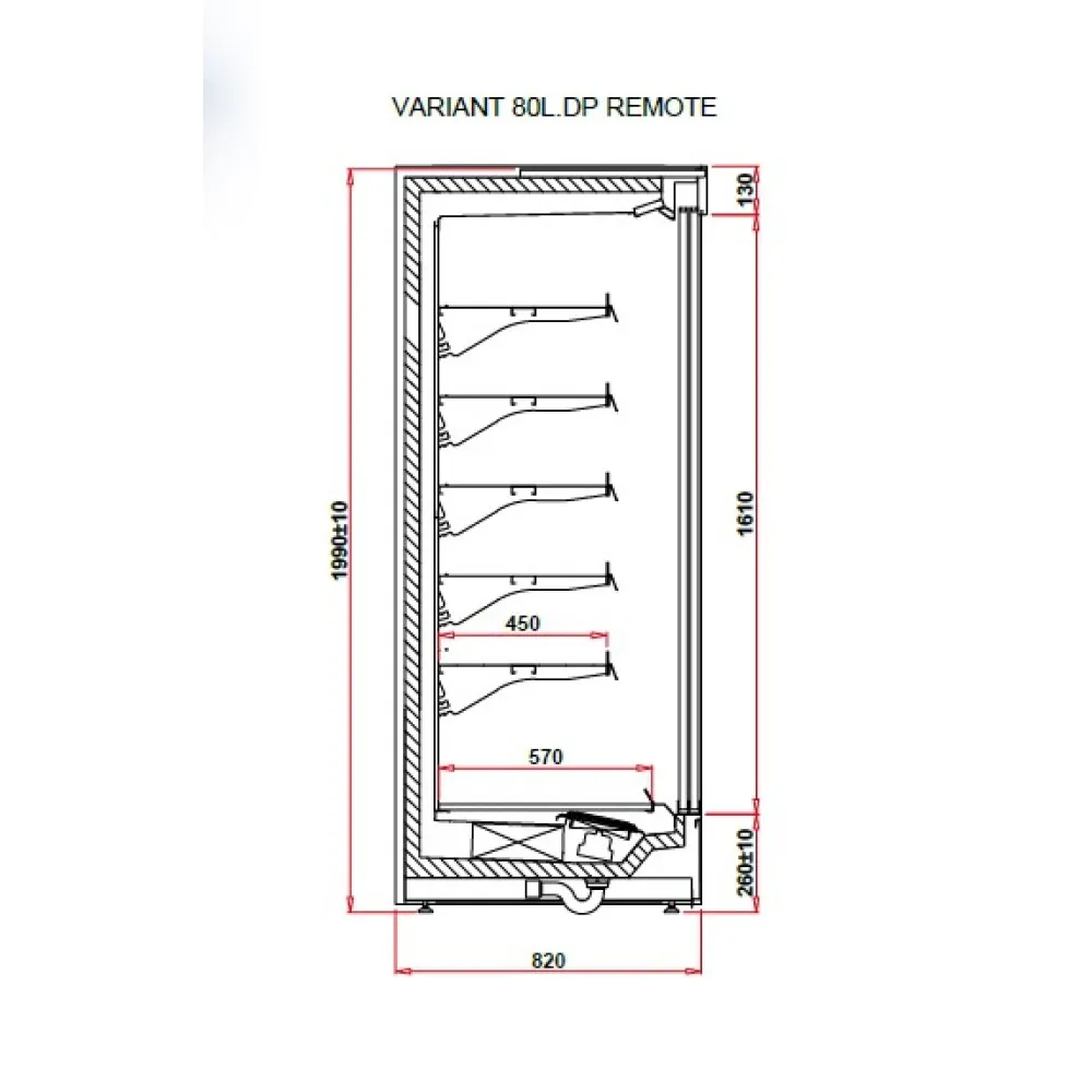 Vitrine IGLOO VT100.800L-c