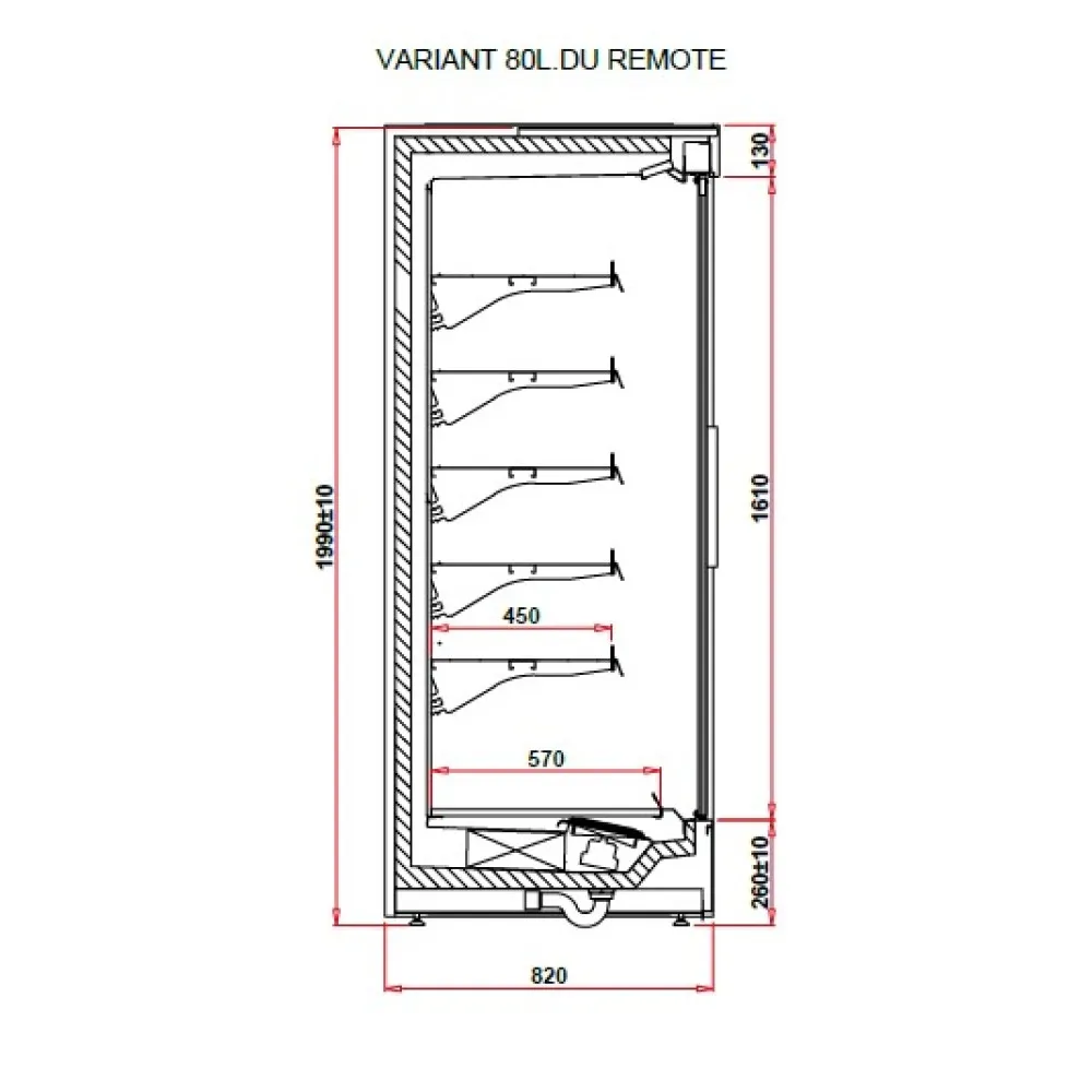 Vitrine IGLOO VT100.800L-c