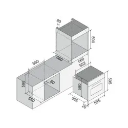 Four encastrable ILVE OV60SLMPVS